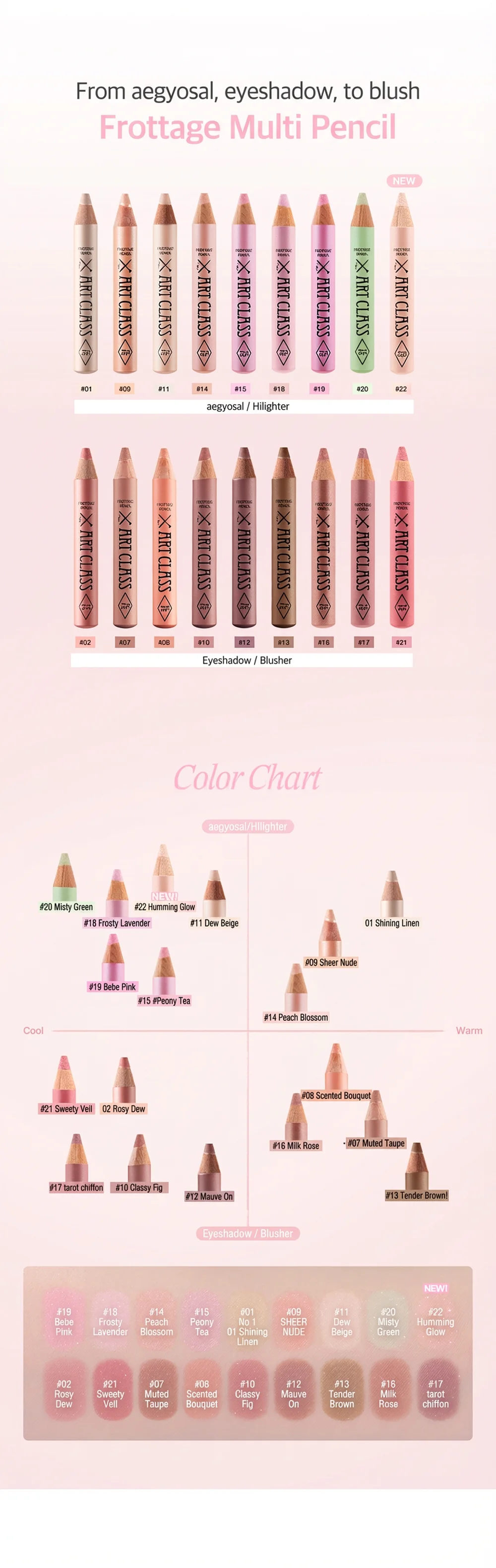 [11colors] too cool for school Frottage Pencil 0.03 oz.(1.1g) detail 2