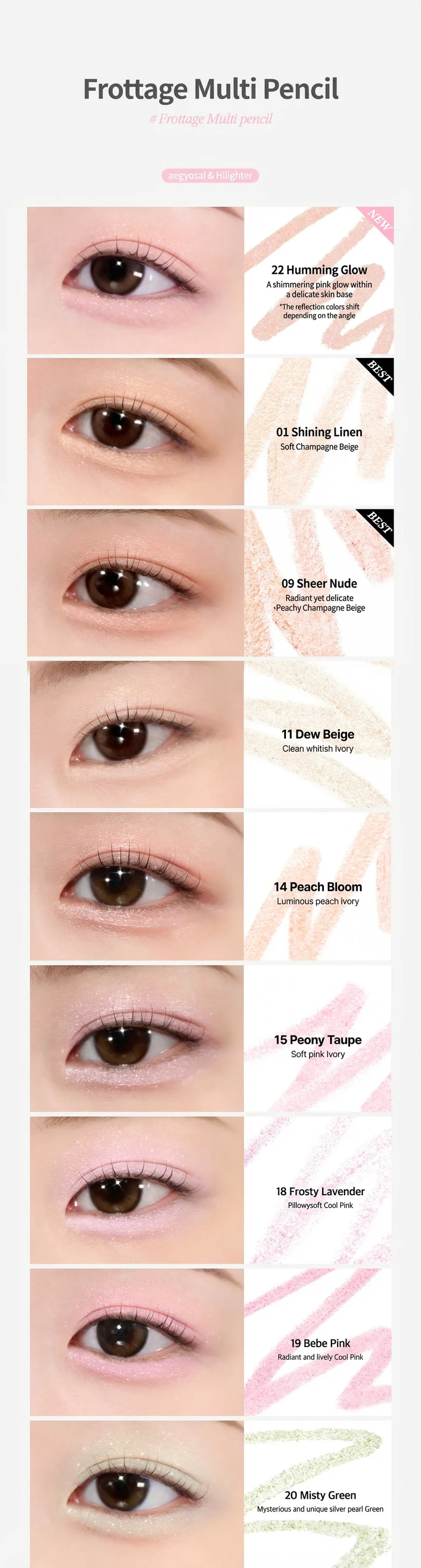 [11colors] too cool for school Frottage Pencil 0.03 oz.(1.1g) detail 3