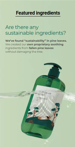 ROUND LAB Pine Calming Cica Body Wash 13.53 fl. oz.(400ml) detail 4