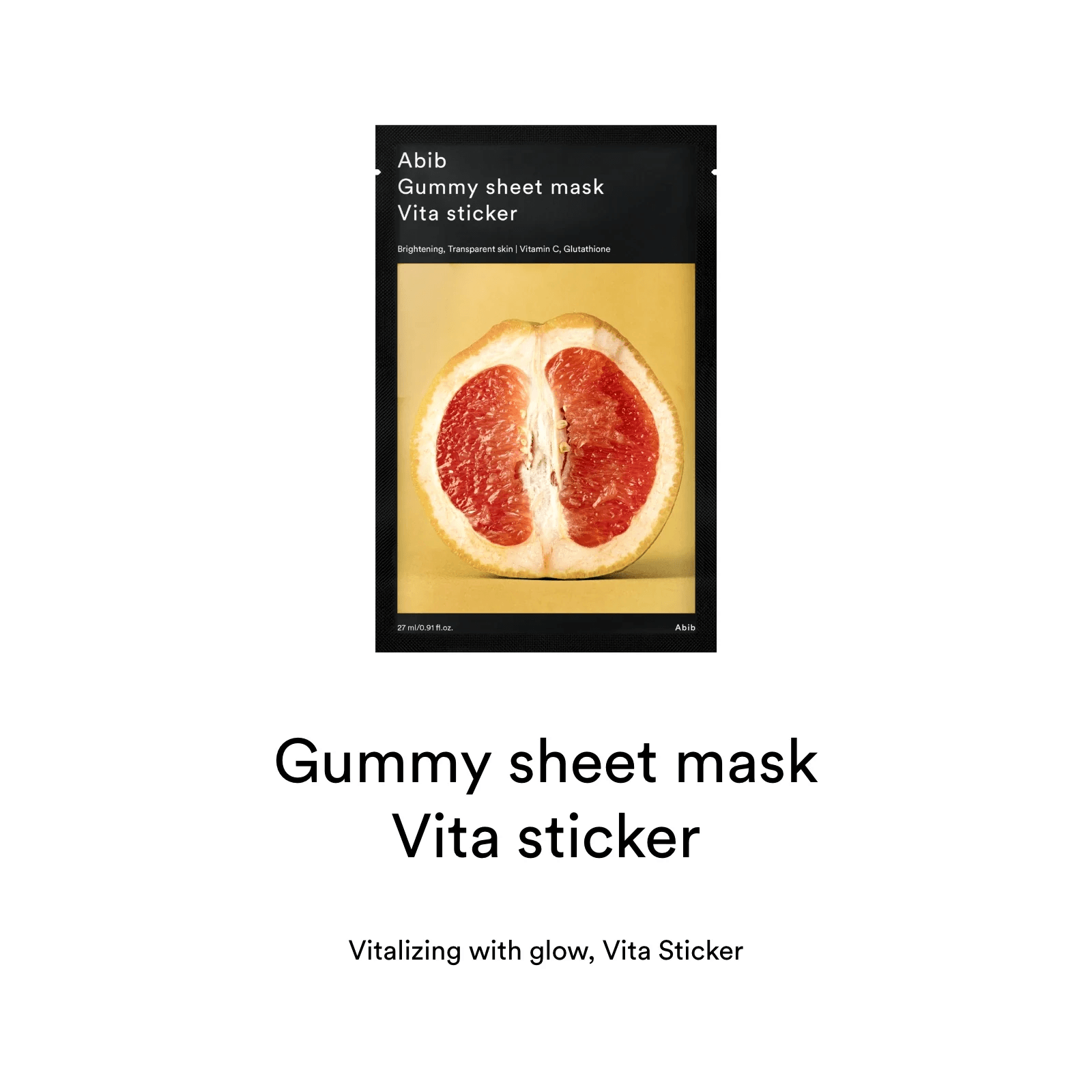 Abib Gummy Sheet Mask Vita Sticker 0.91 fl. oz.(27ml) detail 1
