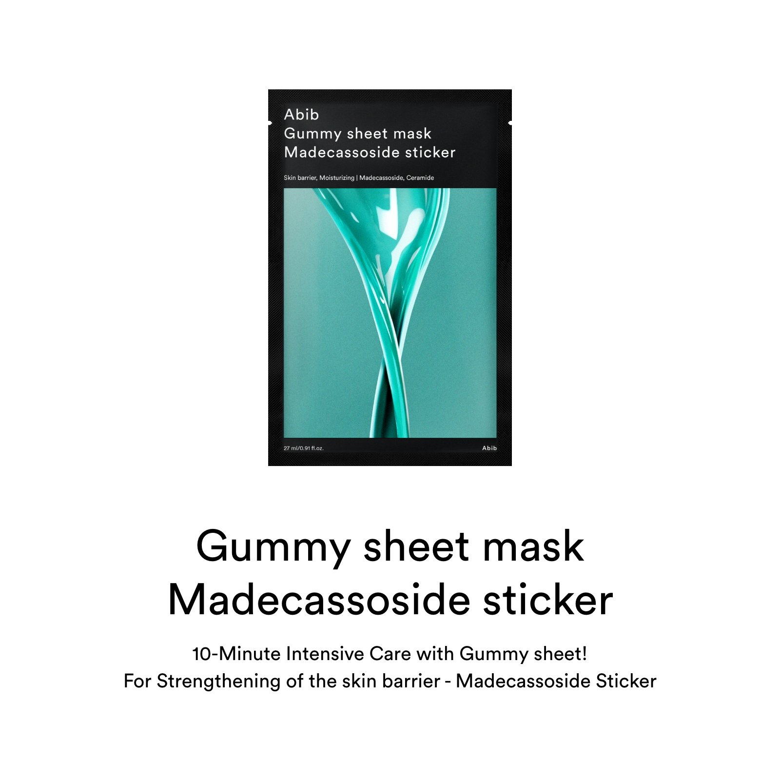 Abib Gummy Sheet Mask Madecassoside Sticker 0.91 fl. oz.(27ml) detail 1