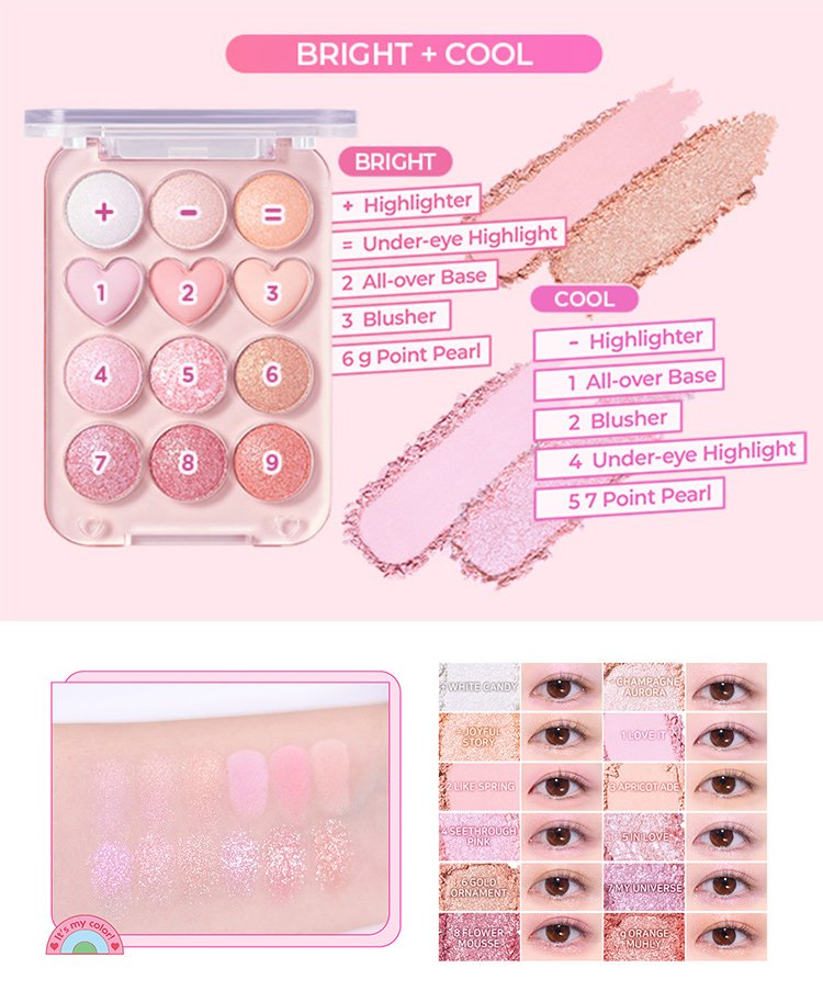 [4colors] COLORGRAM Pin Point Eyeshadow Palette detail 3