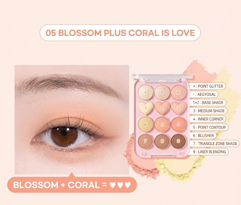 [4colors] COLORGRAM Pin Point Eyeshadow Palette detail 7