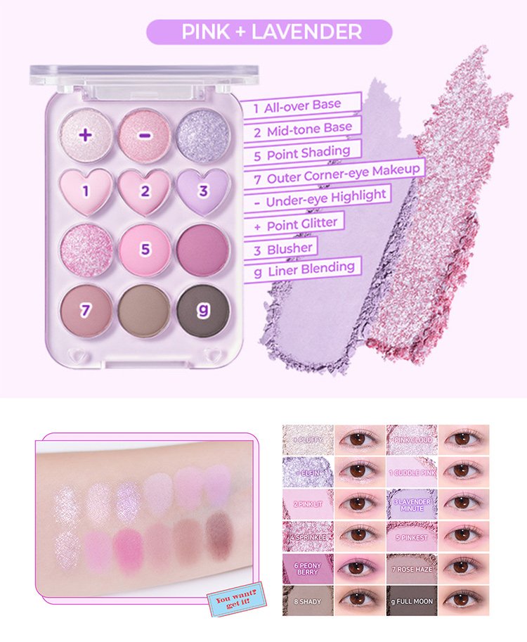 [4colors] COLORGRAM Pin Point Eyeshadow Palette detail 5