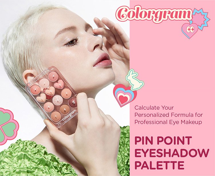 [4colors] COLORGRAM Pin Point Eyeshadow Palette detail 1