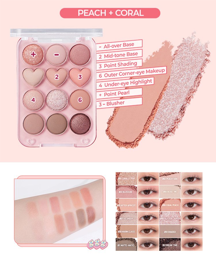 [4colors] COLORGRAM Pin Point Eyeshadow Palette detail 2