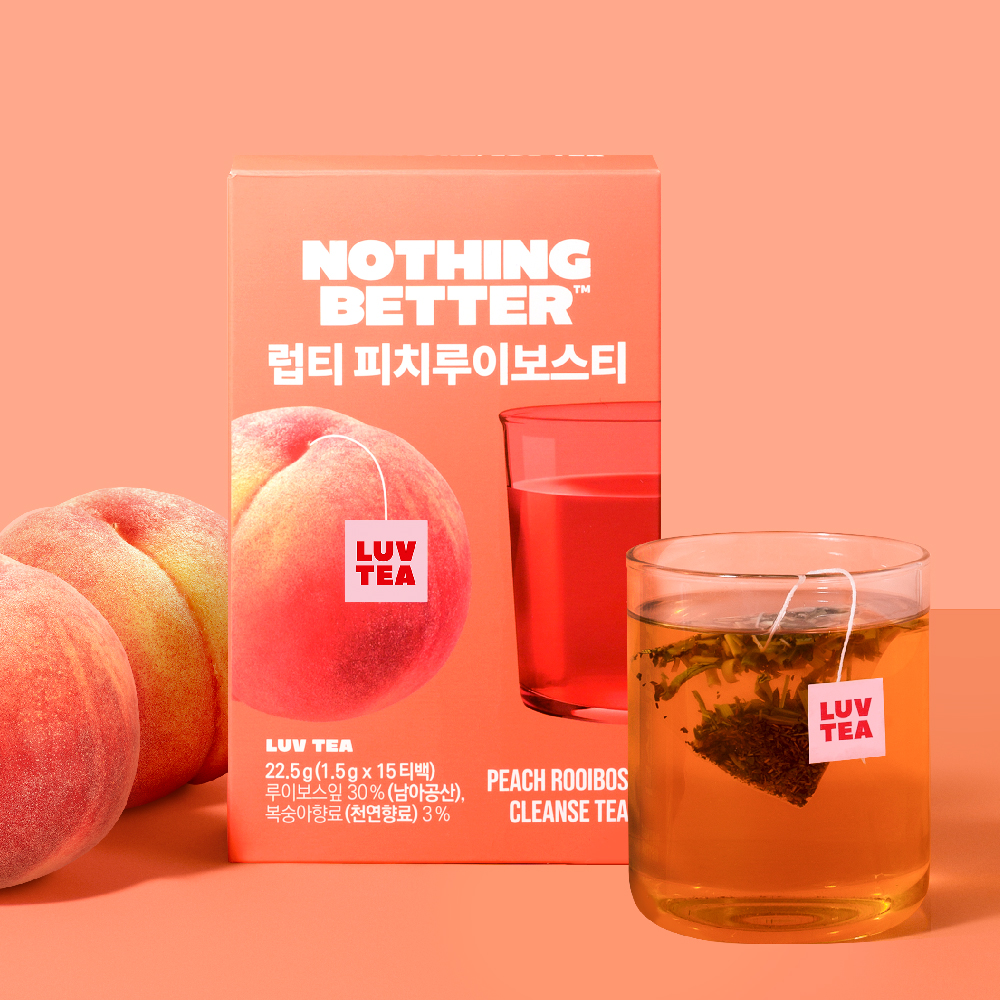 NOTHING BETTER Luv Tea Peach Rooibos Tea 15ea 0.79 oz.(22.5g) - Image 3 of 5