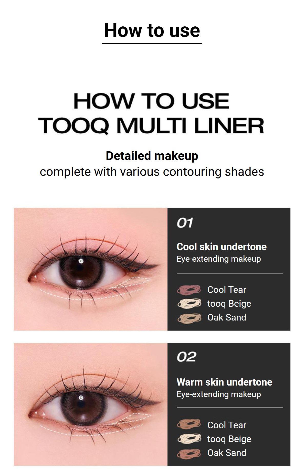 [4colors] tooq Waterproof Slim Eyeliner 0.004 oz.(0.12g) detail 6