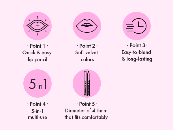 [4colors] AMUSE Lip Smudger 0.01 oz.(0.5g) detail 6