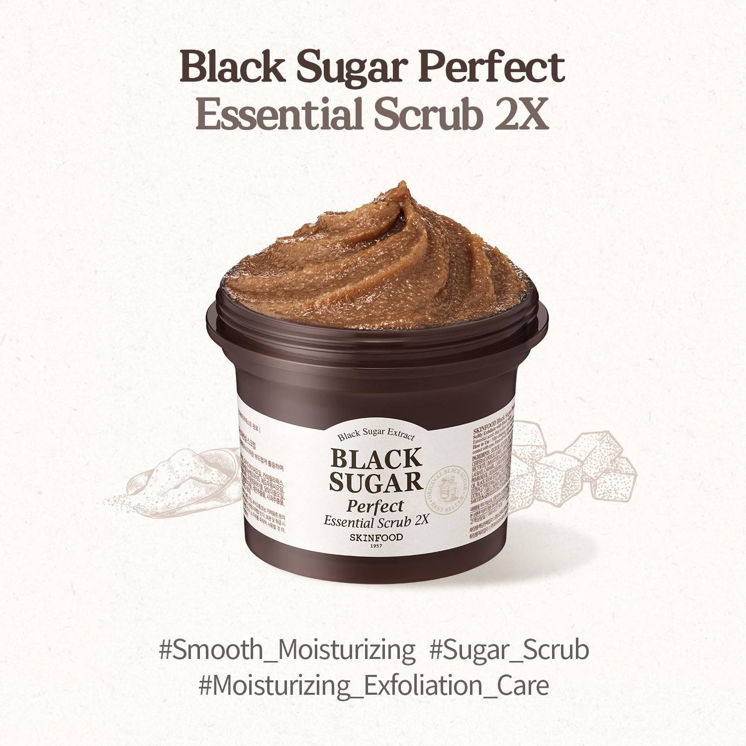 SKINFOOD Black Sugar Perfect Essential Scrub 2X 7.41 oz.(210g) detail 1