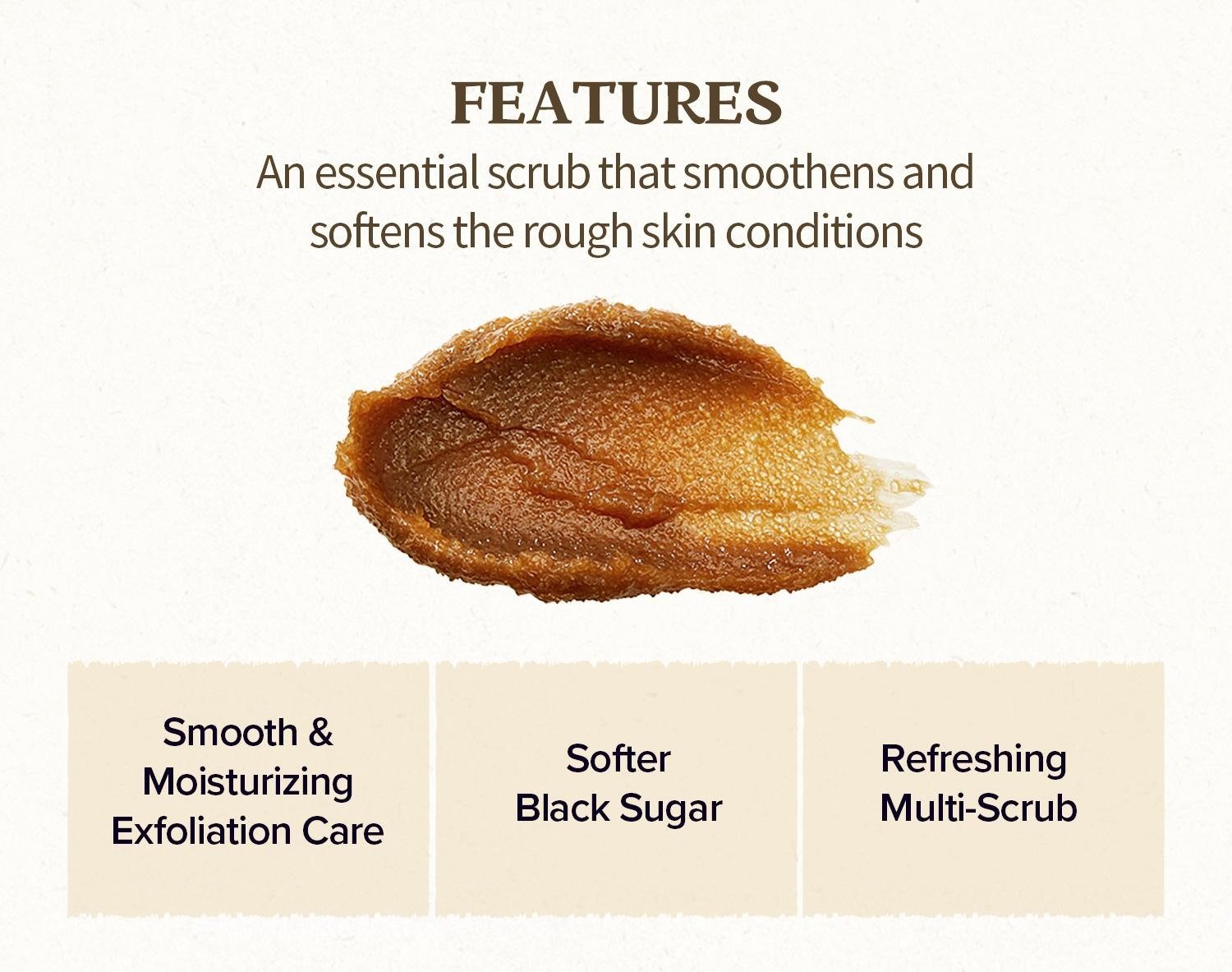 SKINFOOD Black Sugar Perfect Essential Scrub 2X 7.41 oz.(210g) detail 2