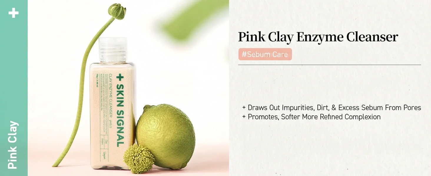 SKIN SIGNAL Pink Clay Enzyme Cleanser 2.46 oz.(70g) detail 5
