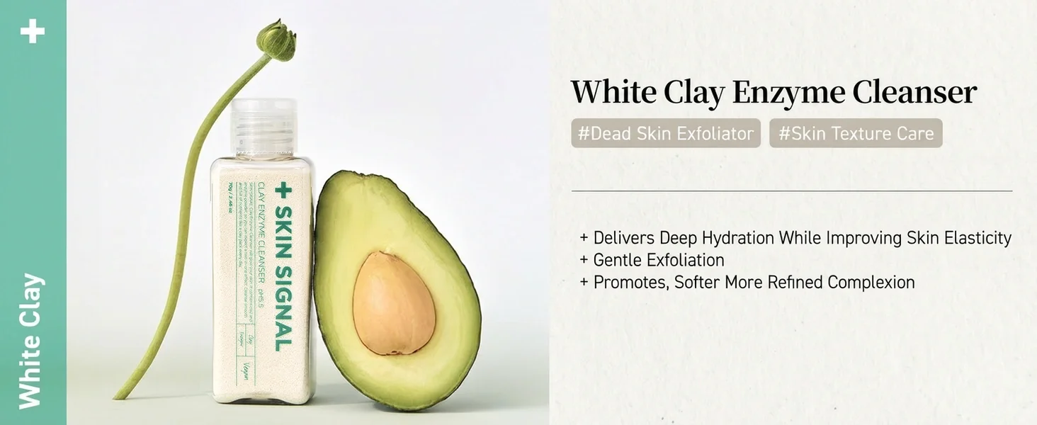 SKIN SIGNAL White Clay Enzyme Cleanser 2.46 oz.(70g) detail 4