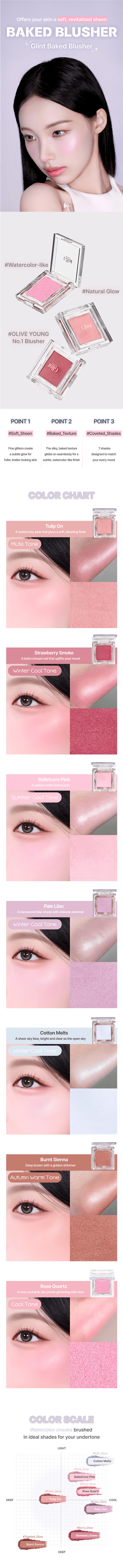 [7colors] GLINT Baked Blush 0.08 oz.(2.4g) detail 6