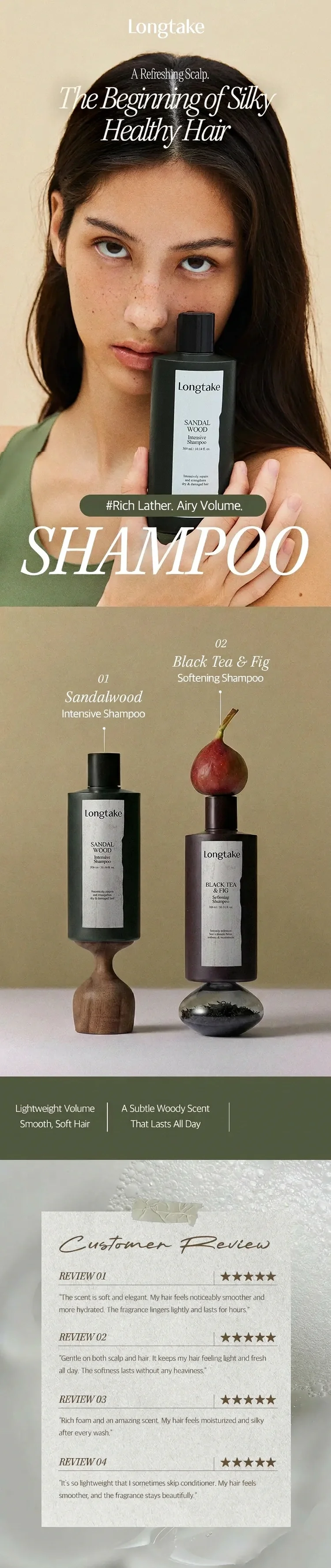 [2scents] Longtake Shampoo 10.14 fl. oz.(300ml) detail 1