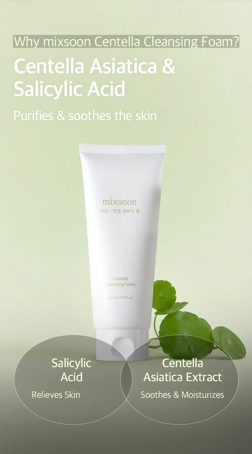mixsoon Centella Cleansing Foam 5.07 fl. oz.(150ml) detail 2