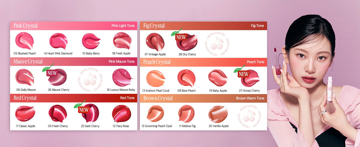 [20colors] CLIO Crystal Glam Tint 0.11 oz.(3.4g) detail 8