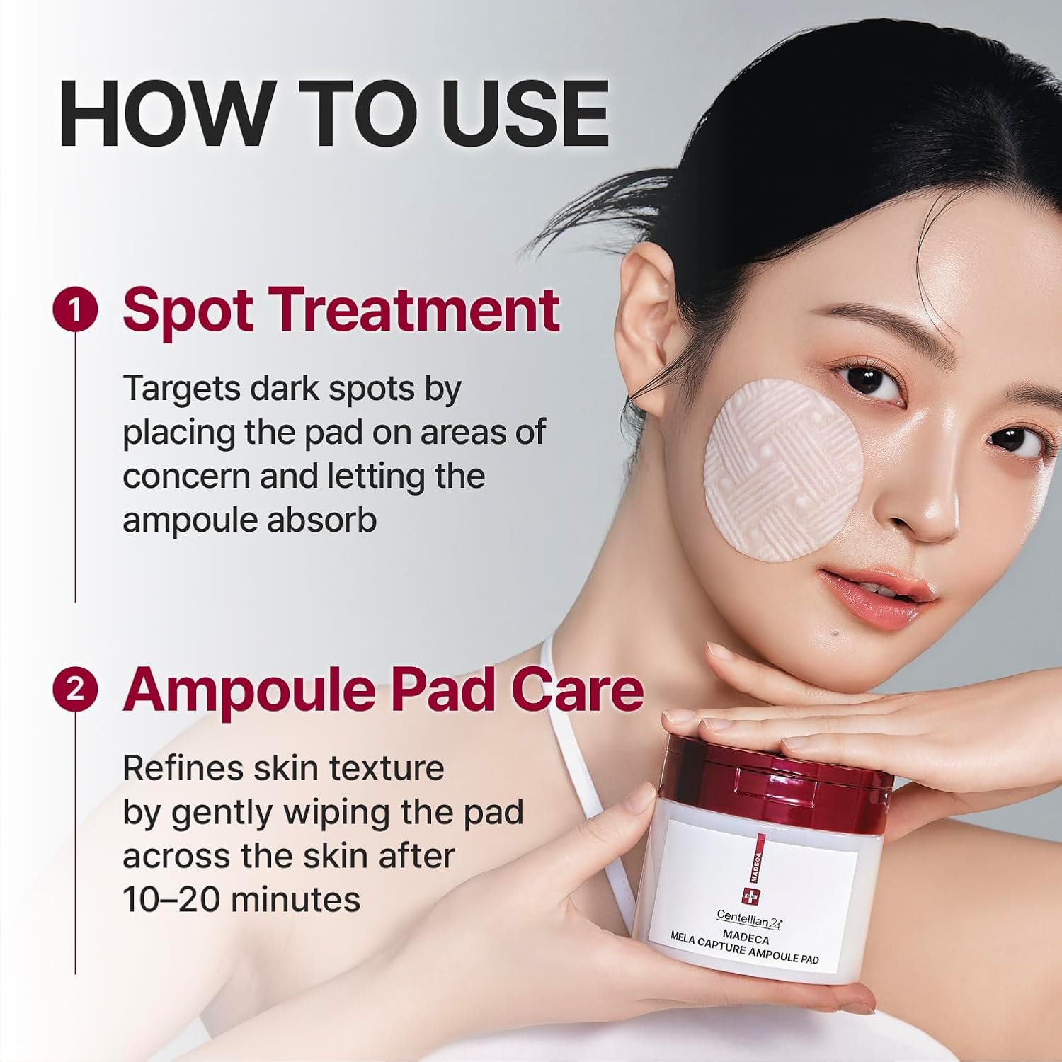 Centellian24 Madeca Mela Capture Ampoule Pad 60ea 5.51 fl. oz.(165ml) detail 3