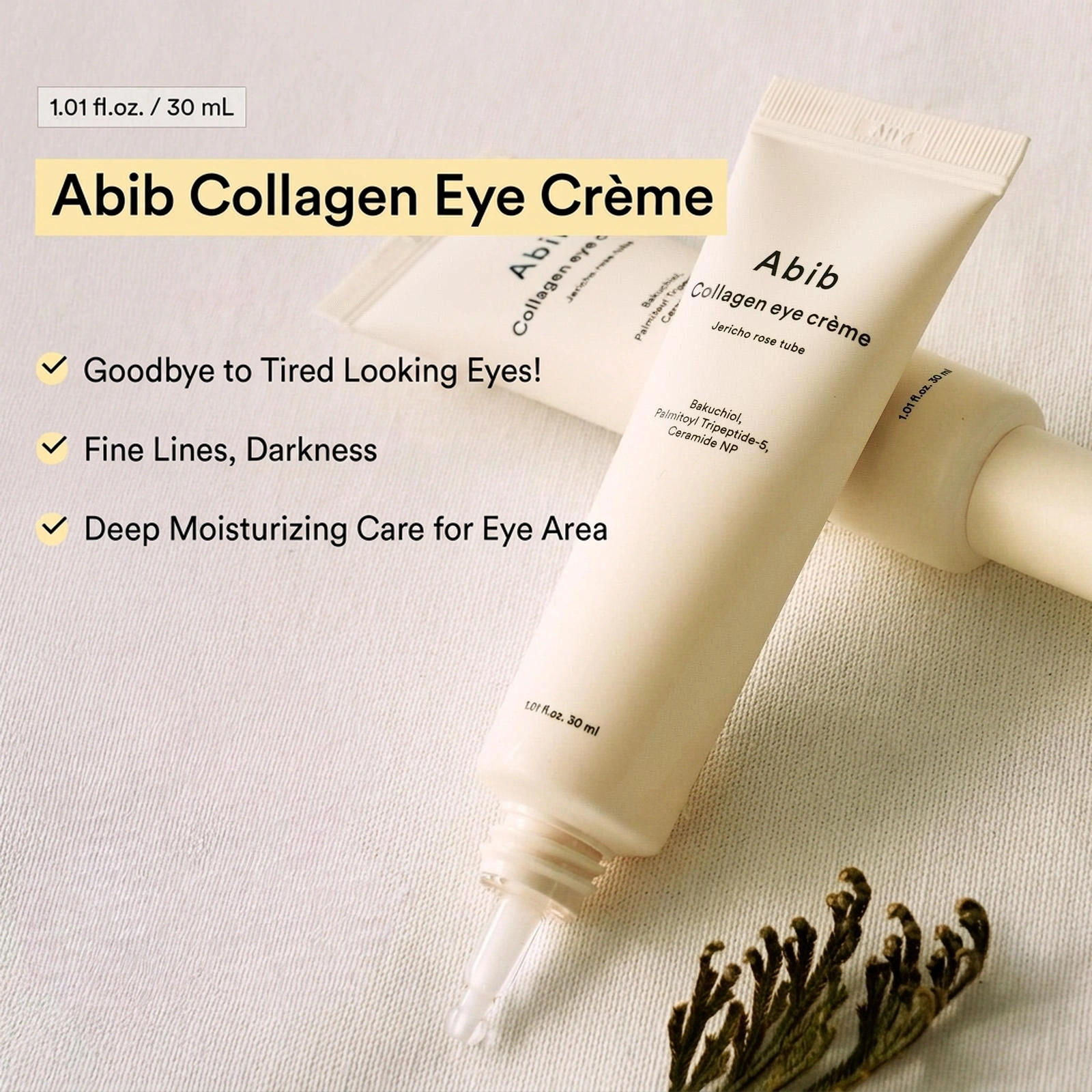 Abib Collagen Eye Crème Jericho Rose Tube 1.01 fl. oz.(30ml) - Image 3 of 7