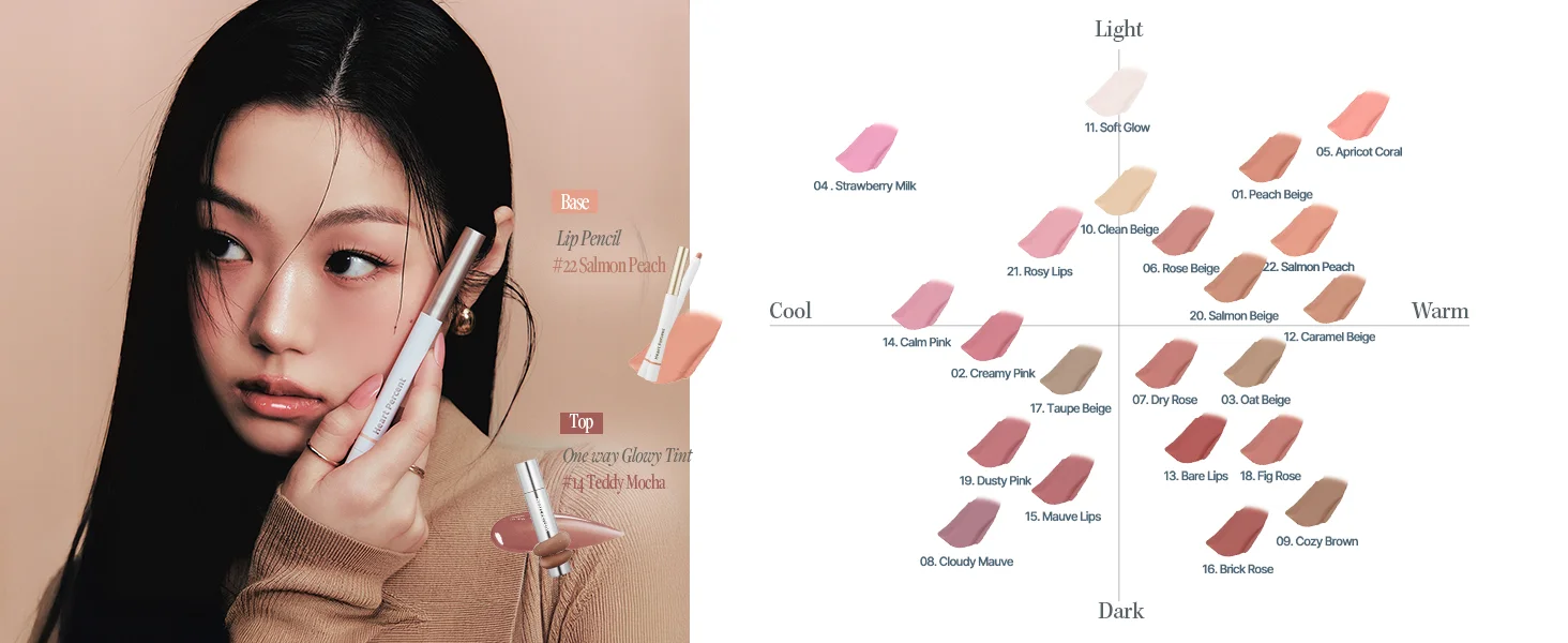 [10colors] Heart Percent Dote On Mood Lip Pencil 0.028 oz.(0.8g) detail 4