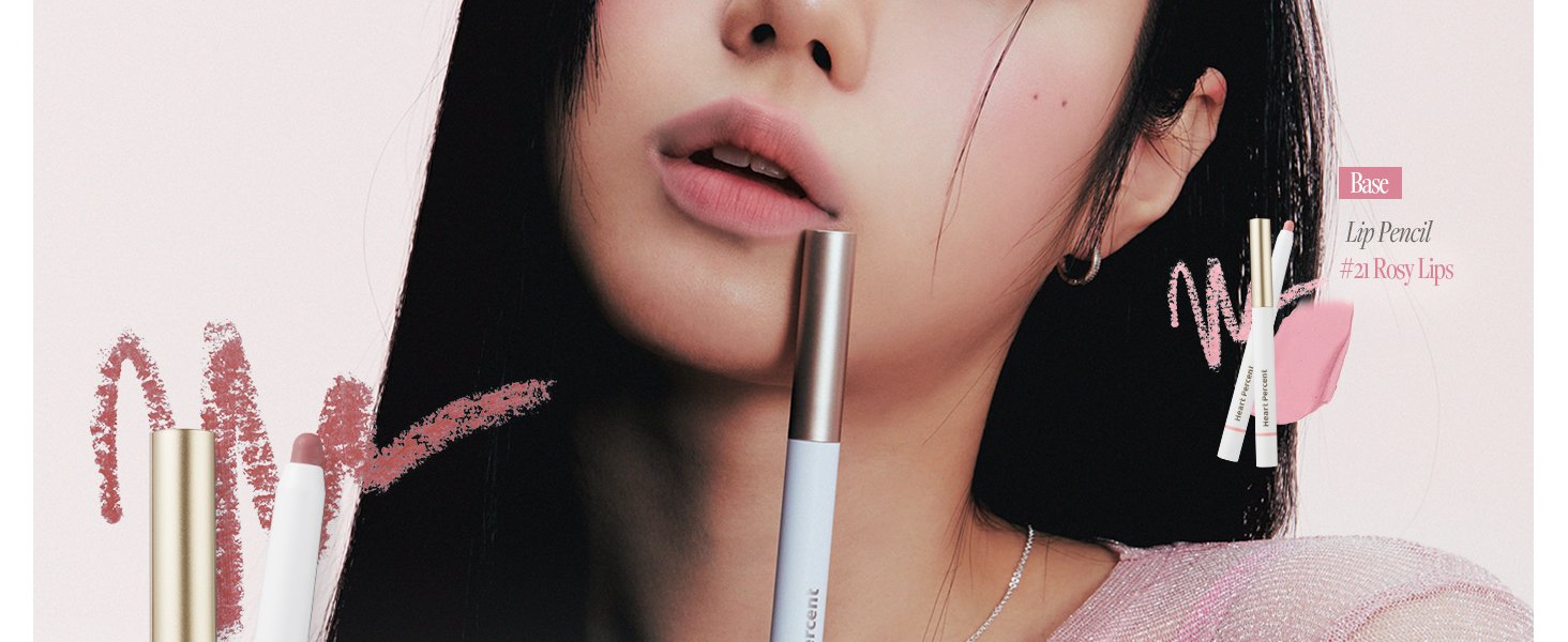 [10colors] Heart Percent Dote On Mood Lip Pencil 0.028 oz.(0.8g) detail 2