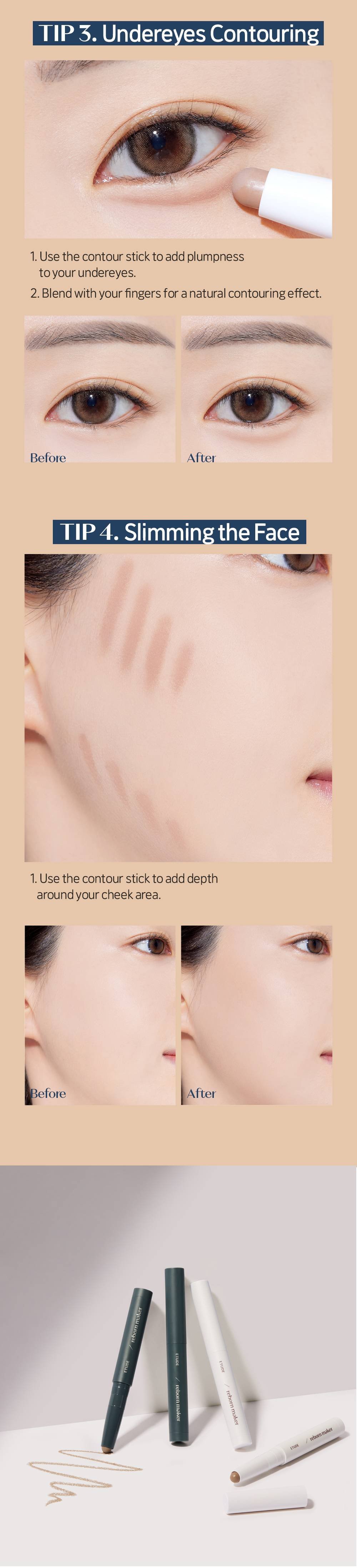 [2colors] ETUDE Reborn Maker Contour Stick 0.03 oz.(1g) detail 5