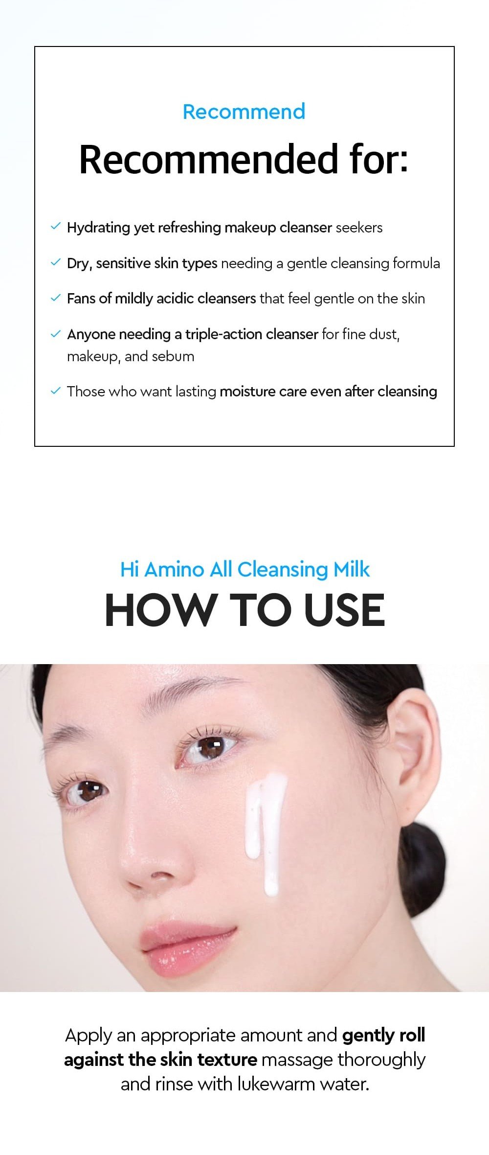 DEWYTREE Hi Amino All Cleansing Milk 7.44 oz.(200ml) detail 4
