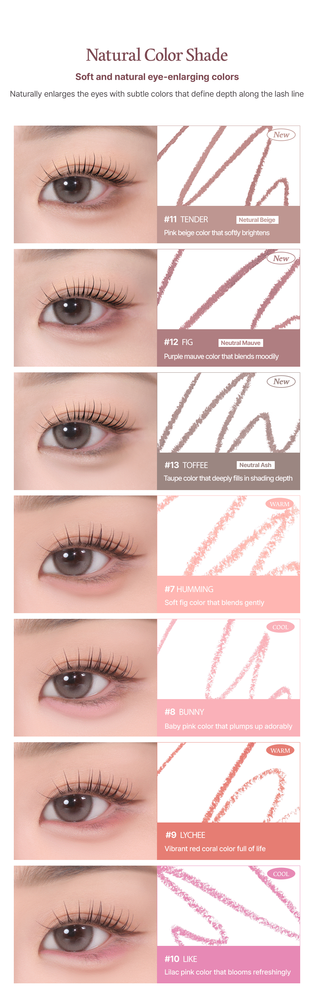[8colors] too cool for school Artclass Smudging Under Liner 0.004 oz.(0.12g) detail 5