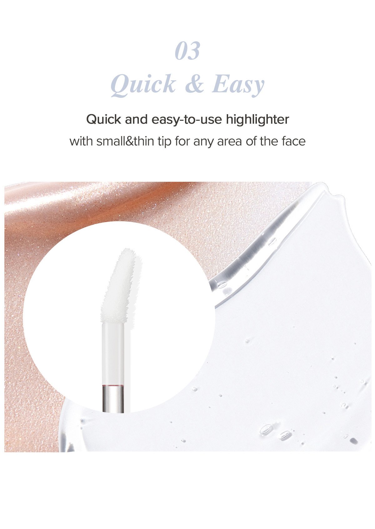 [2colors] GLINT Liquid Highlighter 0.01 oz.(3g) detail 4