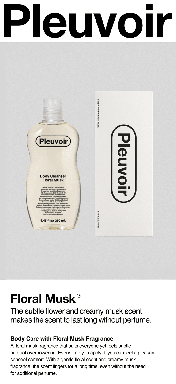 [2types] Pleuvoir Body Cleanser 8.45 fl. oz.(250ml) detail 1