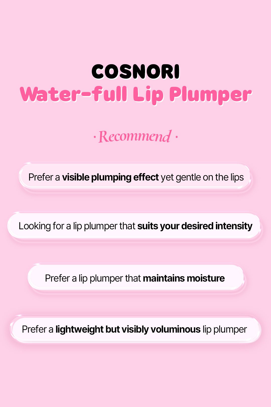 [4colors] COSNORI Water-full Lip Plumper 0.1 oz.(3.5g) detail 5