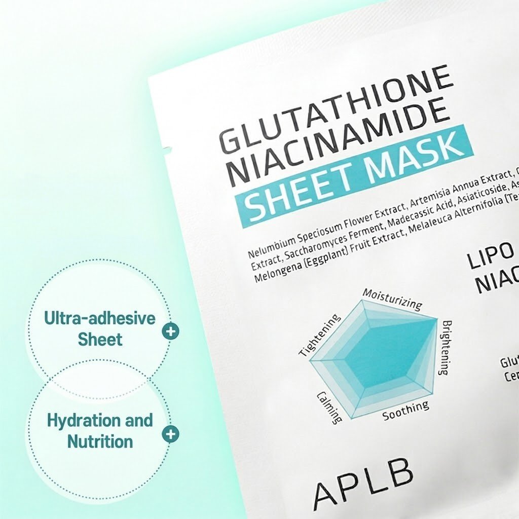 APLB Glutathione Niacinamide Sheet Mask 0.85 fl. oz.(25ml) detail 1