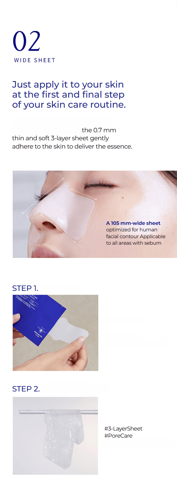 MEDIHEAL Blackhead Melting Clear Nose Patch [step 1+3] 0.1 fl. oz.(3ml) x 4ea + [step 2] 2ea detail 3