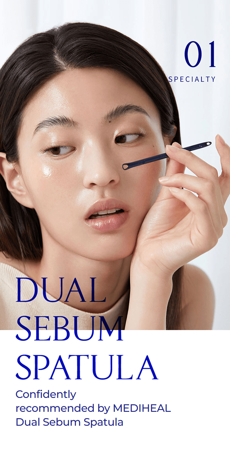 MEDIHEAL Blackhead Melting Clear Nose Patch [step 1+3] 0.1 fl. oz.(3ml) x 4ea + [step 2] 2ea detail 1