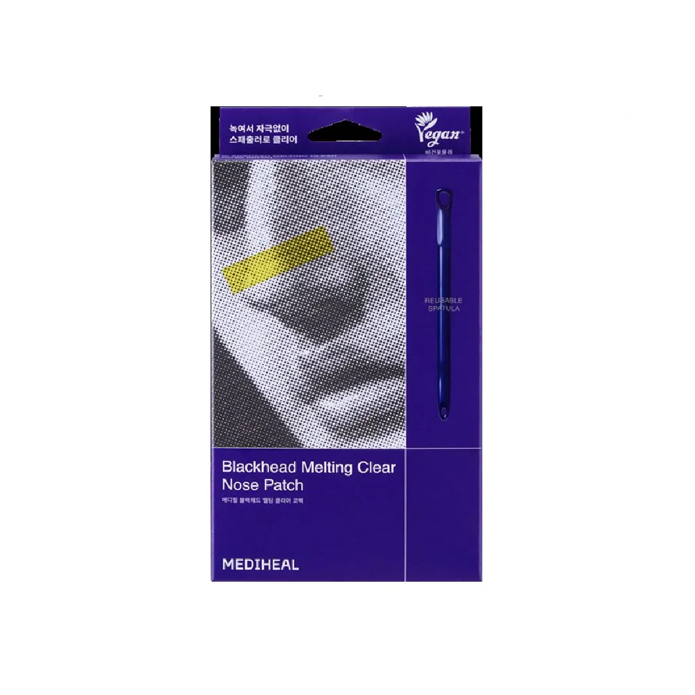 MEDIHEAL Blackhead Melting Clear Nose Patch [step 1+3] 0.1 fl. oz.(3ml) x 4ea + [step 2] 2ea