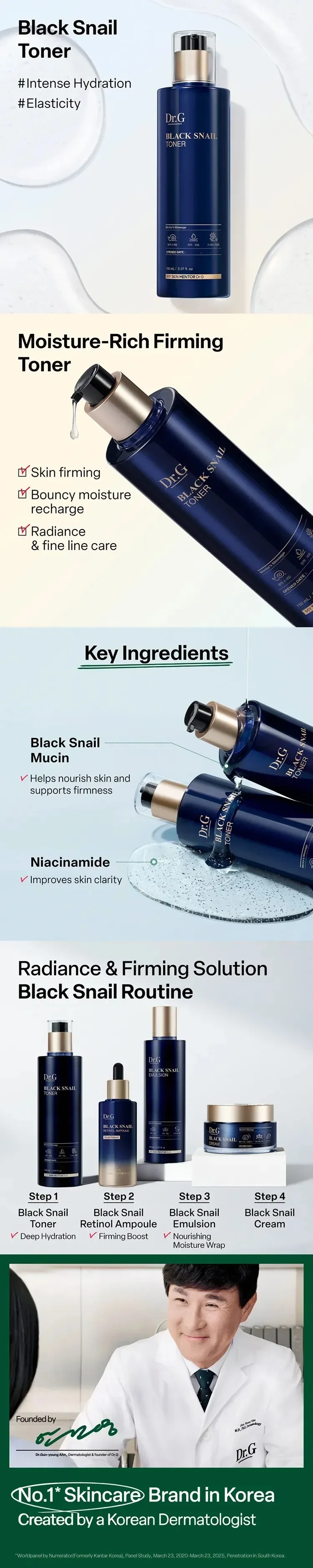 Dr.G Black Snail Toner 5.07 fl. oz.(150ml) detail 2