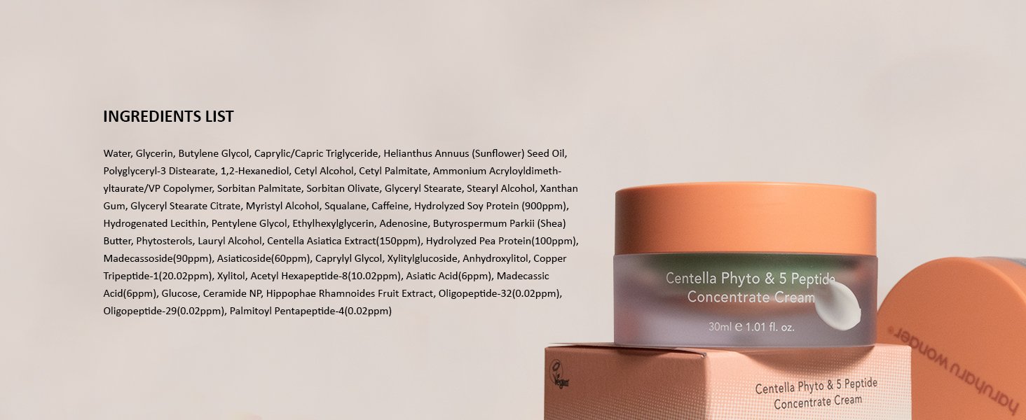 HARUHARU WONDER Centella Phyto & 5 Peptide Concentrate Cream 1.01 fl. oz.(30ml) detail 11