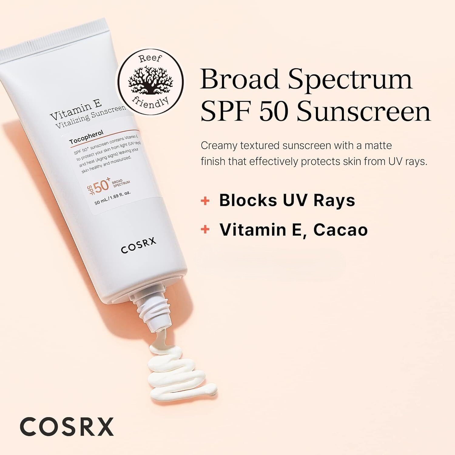 COSRX Vitamin E Vitalizing Sunscreen 1.69 fl. oz.(50ml) detail 1