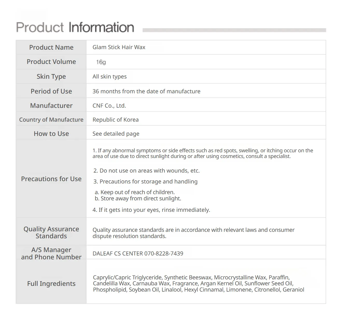 Product detail