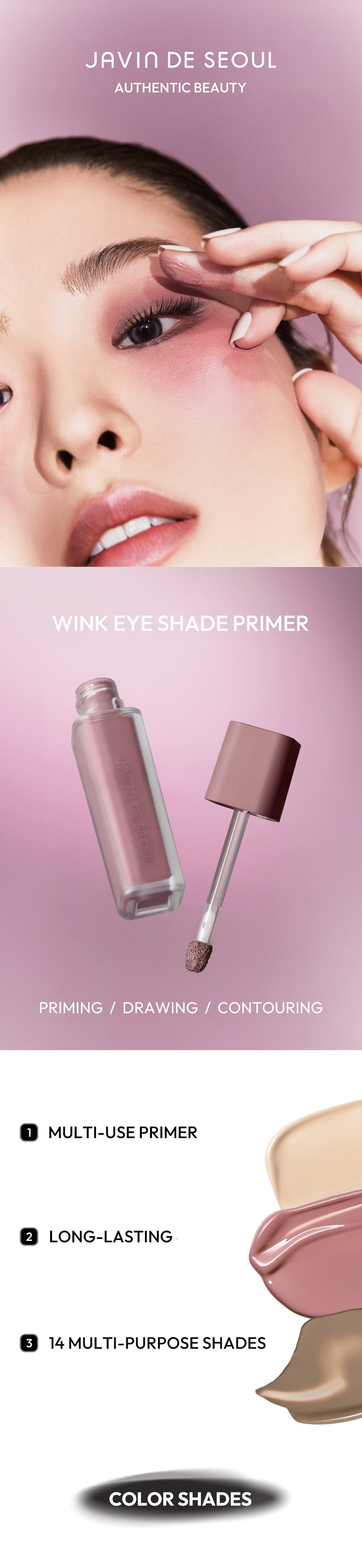 [14colors] JAVIN DE SEOUL Wink Eye Shade Primer 0.19 oz.(5.5g) detail 1
