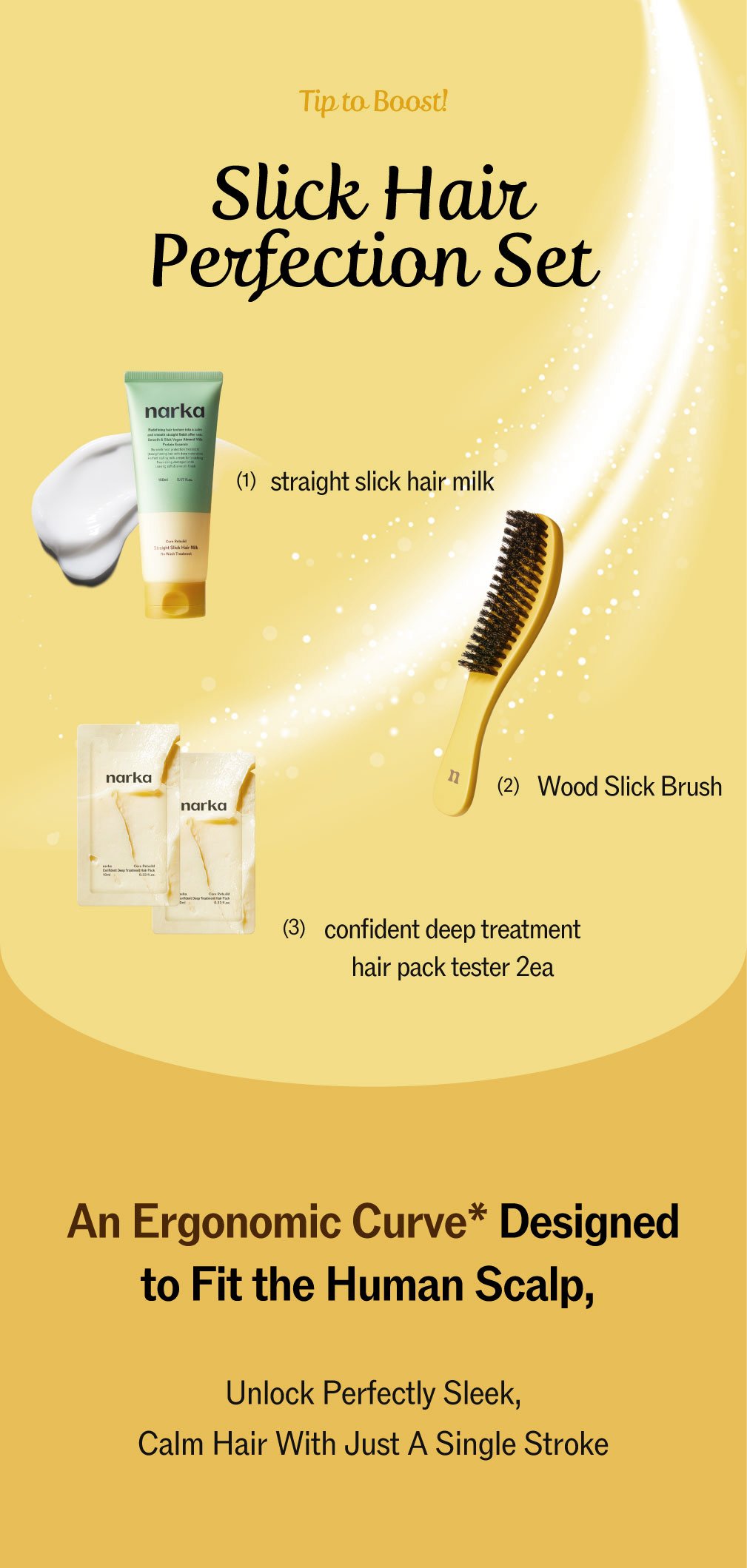 narka Core Rebuild Straight Sleek Hair Milk 5.07 fl. oz.(150ml) detail 11