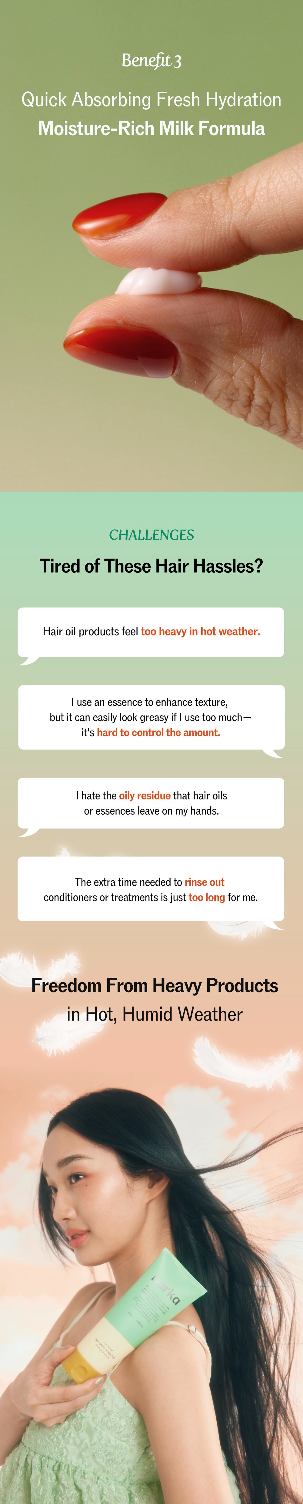 narka Core Rebuild Straight Sleek Hair Milk 5.07 fl. oz.(150ml) detail 6