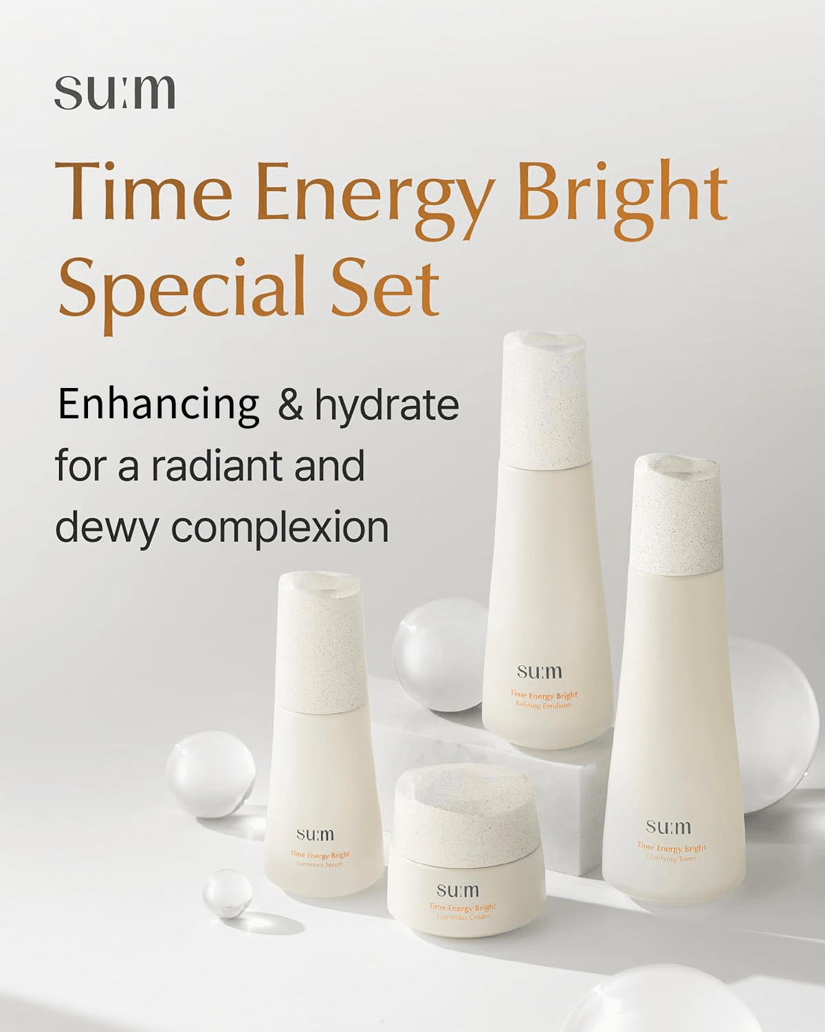 SU:M37 Time Energy Bright Special Set (toner 5.7 fl. oz.(170ml) + Emulsion 4.0 fl. oz.(120ml)) detail 1