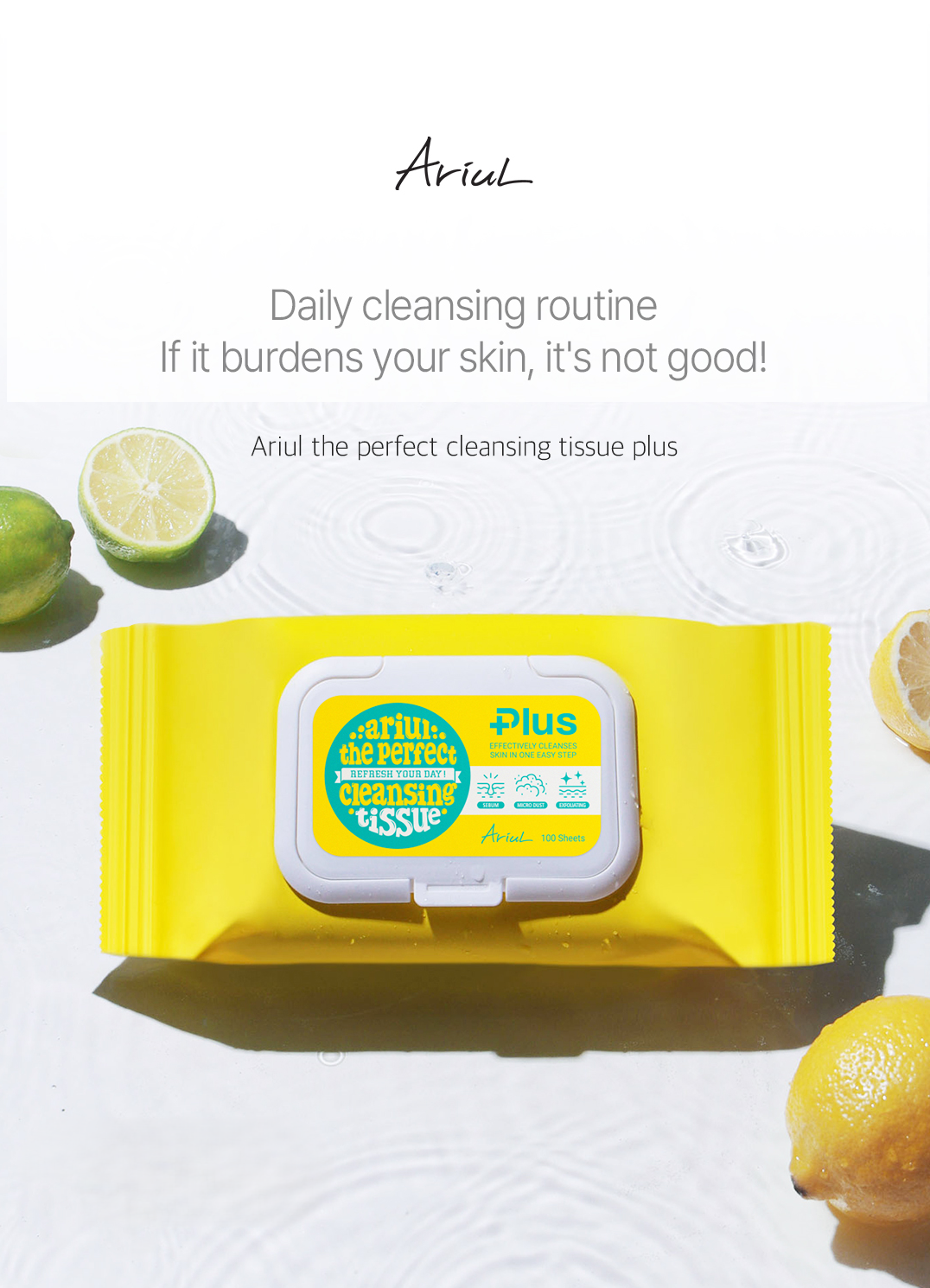 Ariul The Perfect Cleansing Tissue Plus 100ea 18.8 fl. oz.(556ml