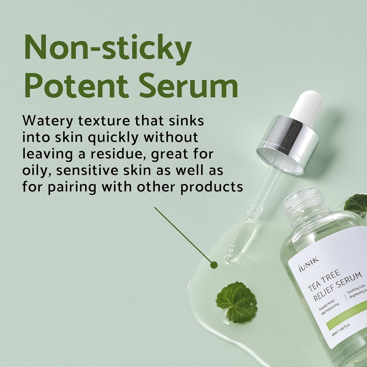 IUNIK Tea Tree Relief Serum 1.69 fl. oz.(50ml) detail 4