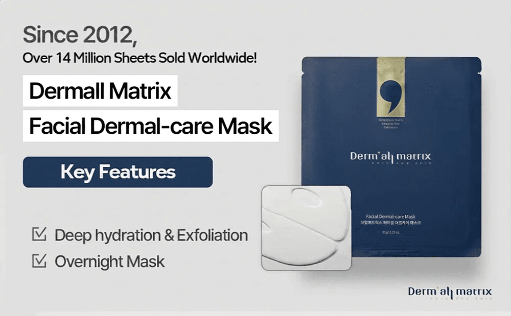 Dermall Matrix Facial Dermal-care Mask Sheet 4ct 1.23 oz.(35g) detail 1