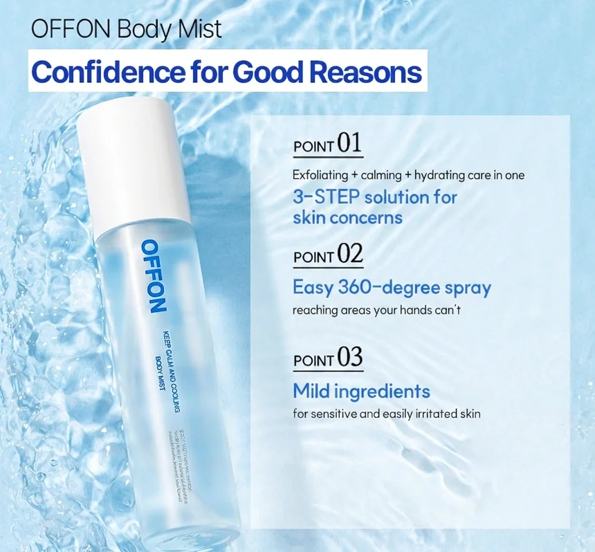 OFFON Keep Calm And Cooling Body Mist 5.07 fl. oz.(150ml) detail 2