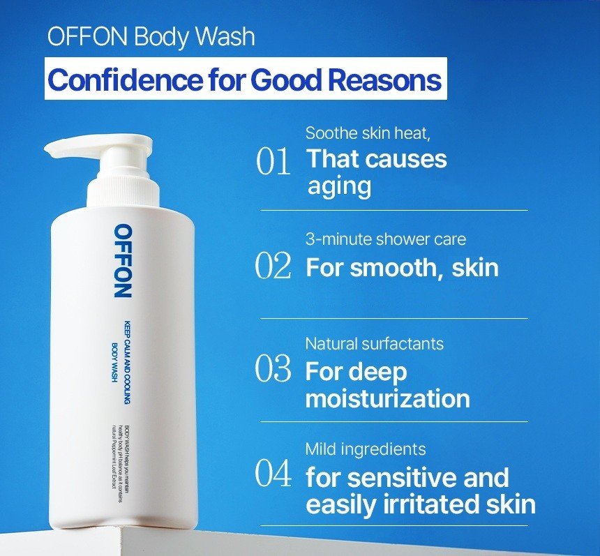 OFFON Keep Calm And Cooling Body Wash 17.6 oz.(500g) detail 2