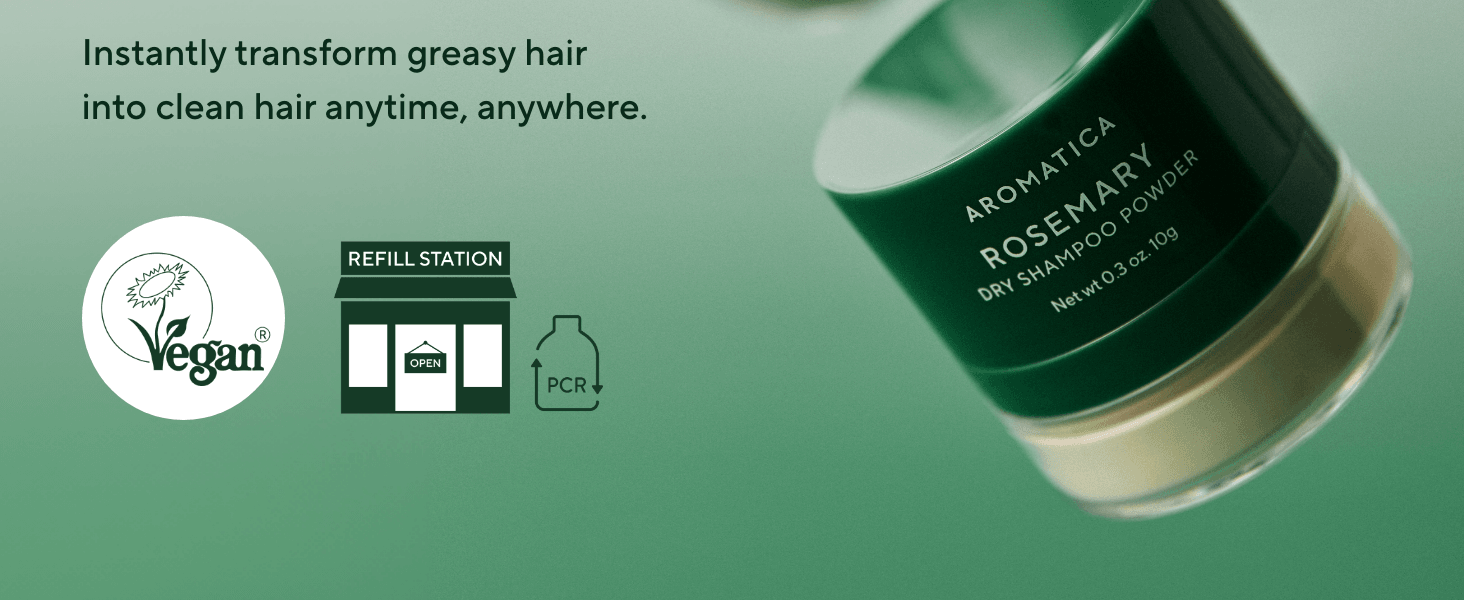 AROMATICA Rosemary Dry Shampoo Powder 0.3 oz.(10g) detail 2