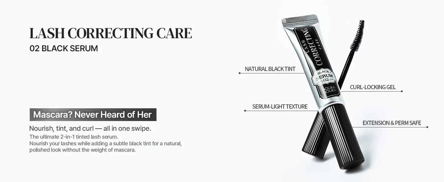 Holika Holika Lash Correcting Care Special Set (01 Essential Serum + 02 Black Serum) 0.32 oz.(9g) x 2ea detail 7